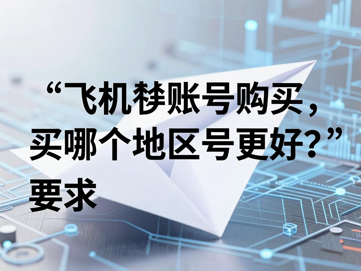 纸飞机账号购买，买哪个地区号更好？对比与推荐指南
