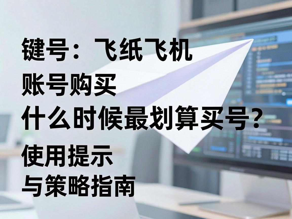 纸飞机账号购买，什么时候最划算买号？使用提示与策略指南