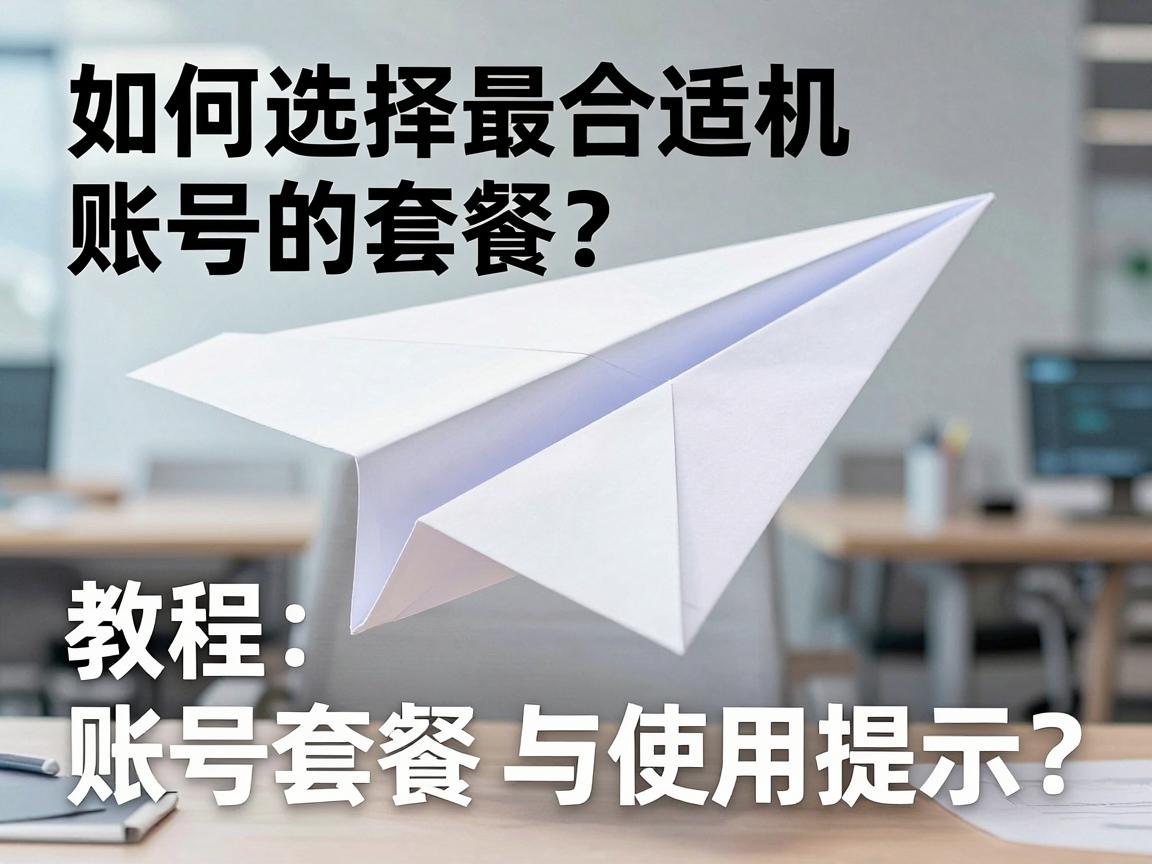 纸飞机账号购买，如何选择最合适的套餐？教程与使用提示