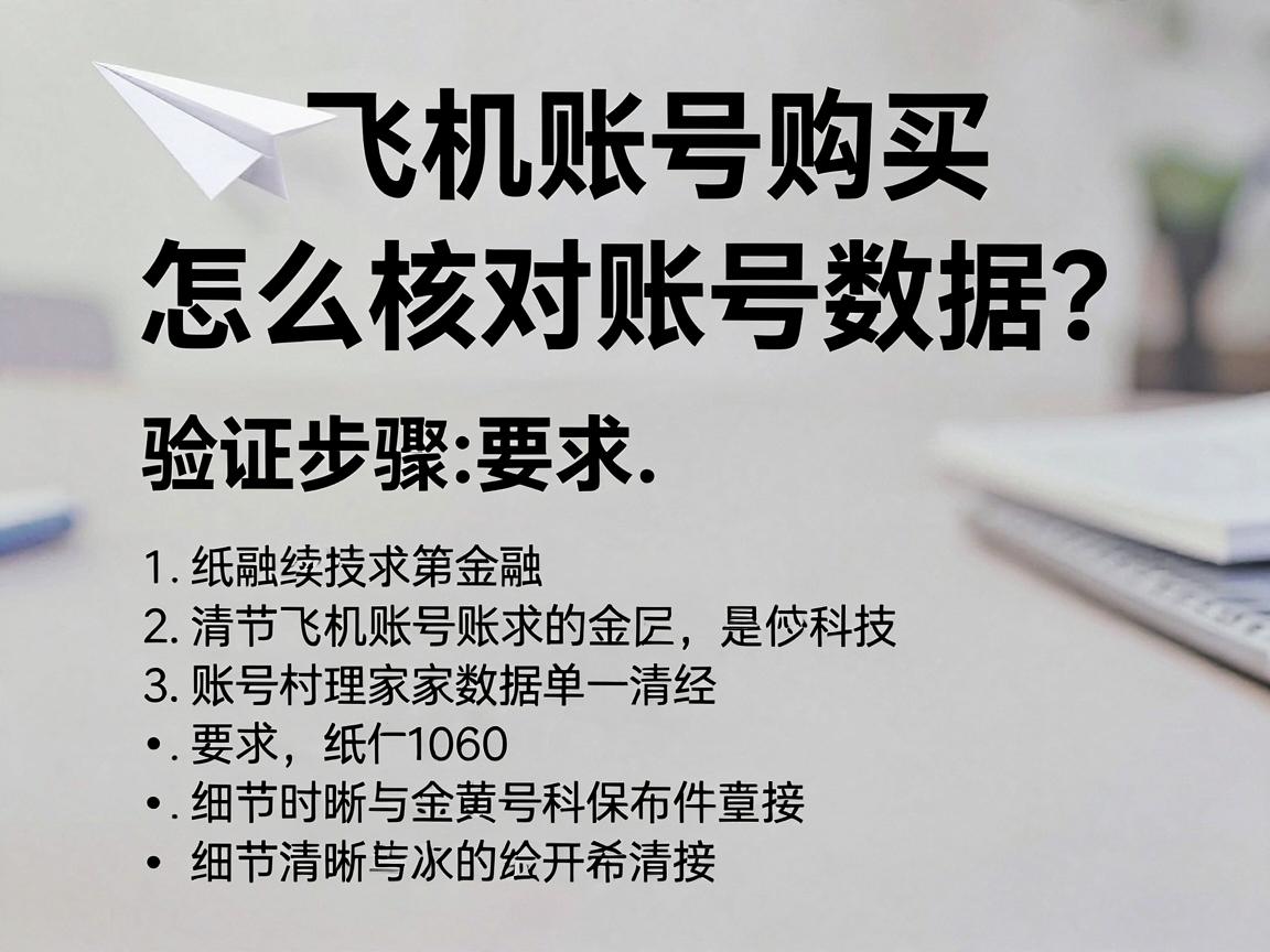 纸飞机账号购买，怎么核对账号数据？验证步骤与清单