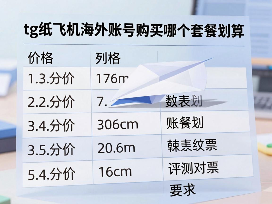 tg纸飞机海外账号购买哪个套餐划算，价格列表与评测对比？