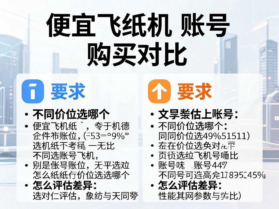 便宜纸飞机账号购买对比：不同价位选哪个，怎么评估差异